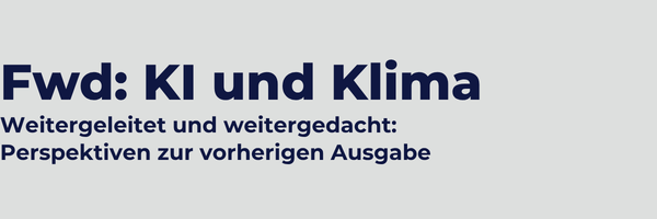 Fwd: KI und Klima